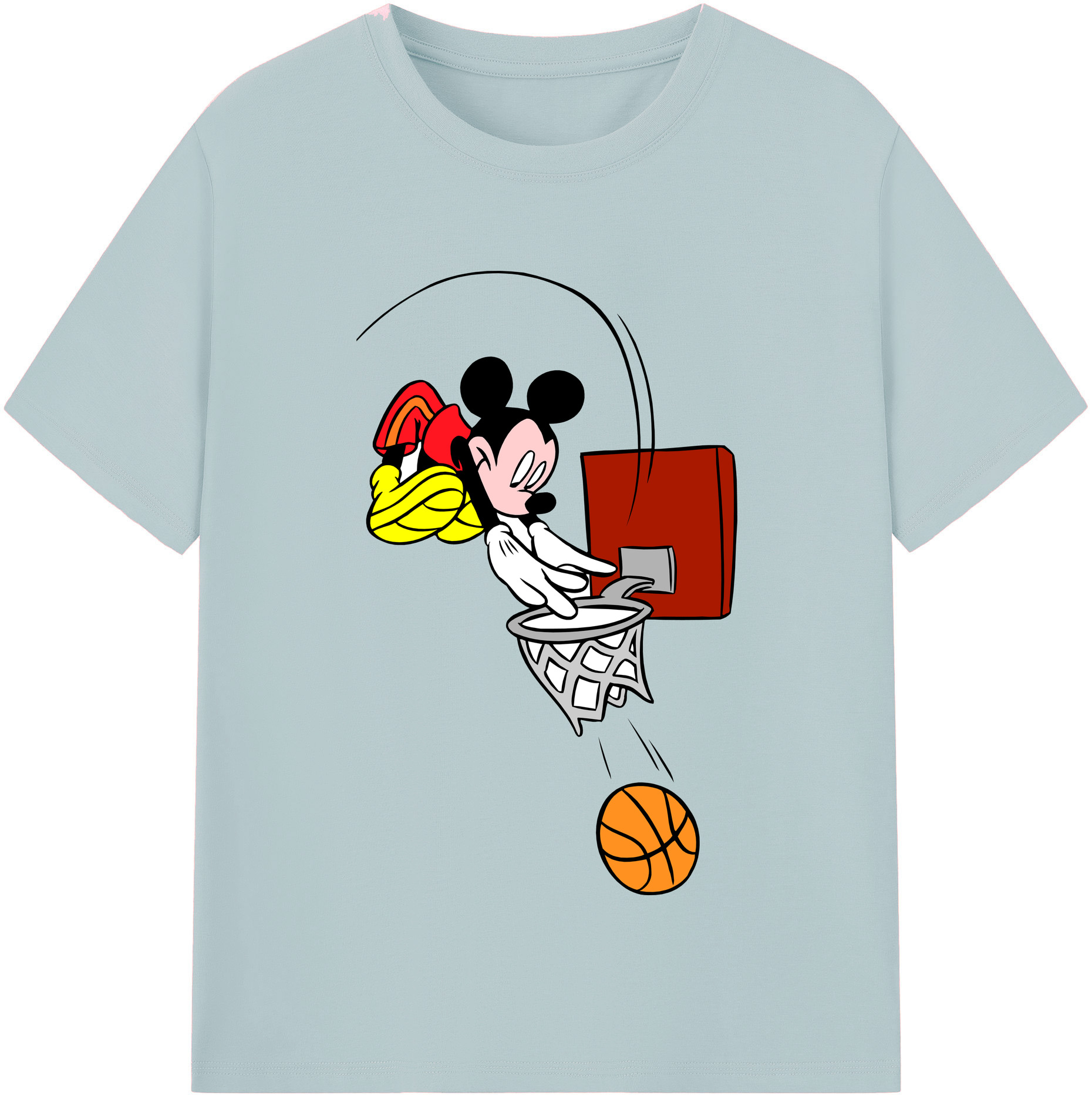 （画像用） ミッキーマウス Mickey Mouse 綿100％半袖Tシャツ（フロントプリント）